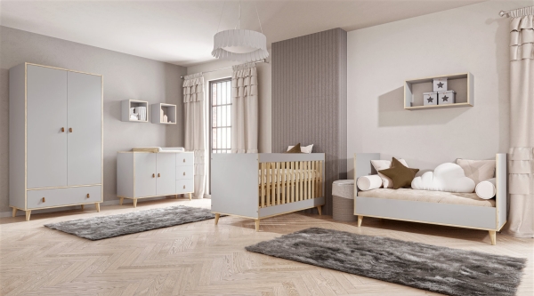 Babyzimmer NEW YORK hellgrau | www.kids-ambiente.com